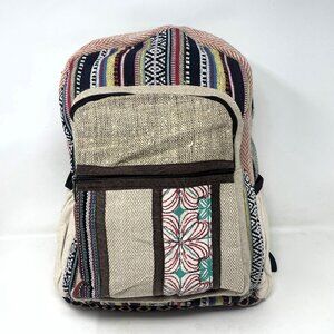 Pure Himalayan Hemp Multi Pocket Handmade Backpack for Men & Women